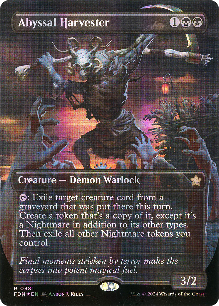 Abyssal Harvester (Borderless) (Mana Foil) (381) Foil - Foundations