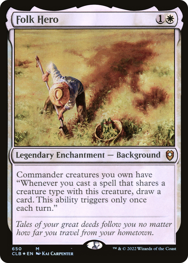 Folk Hero (650) Foil - Commander Legends: Battle for Baldur's Gate