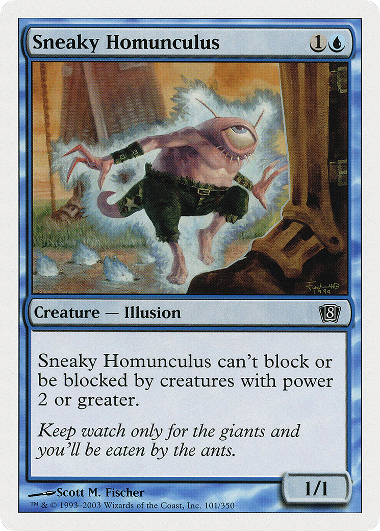 Sneaky Homunculus (101) Foil - Eighth Edition