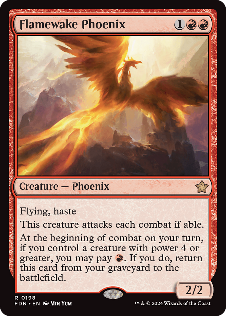Flamewake Phoenix (198) Foil - Foundations