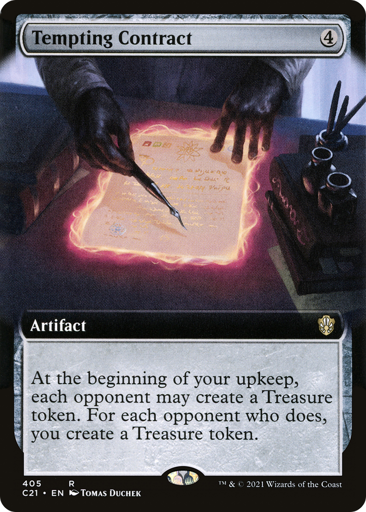 Tempting Contract (Extended Art) (405) - Commander 2021