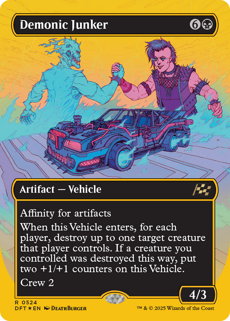 Demonic Junker (Borderless) (First-Place Foil) Foil (524) - Aetherdrift