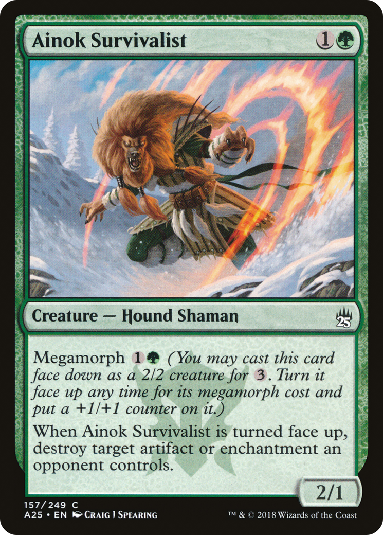 Ainok Survivalist (157) Foil - Masters 25
