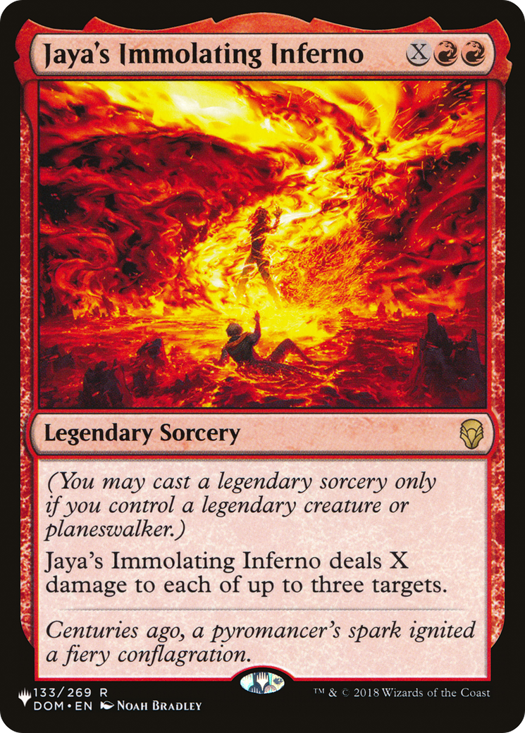 Jaya's Immolating Inferno (DOM-133) - The List