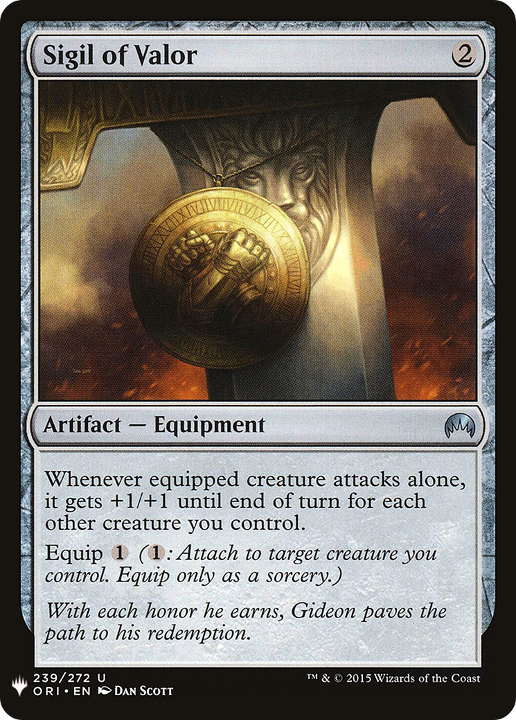 Sigil of Valor (ORI-239) - The List
