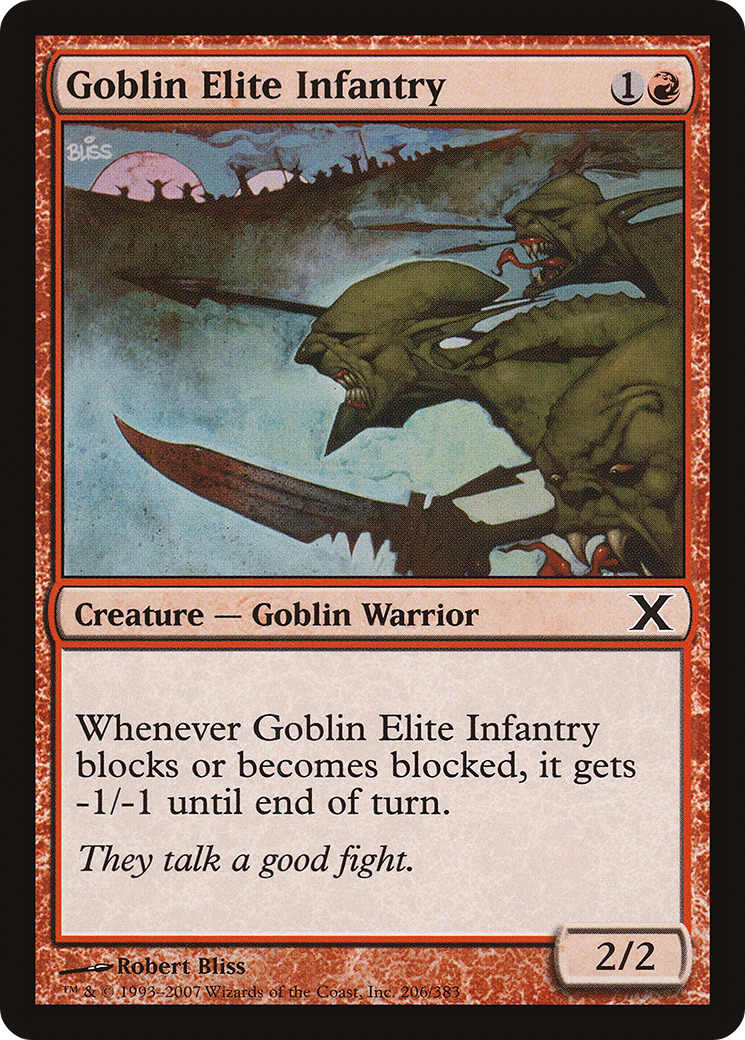 Goblin Elite Infantry (206) Foil - Tenth Edition