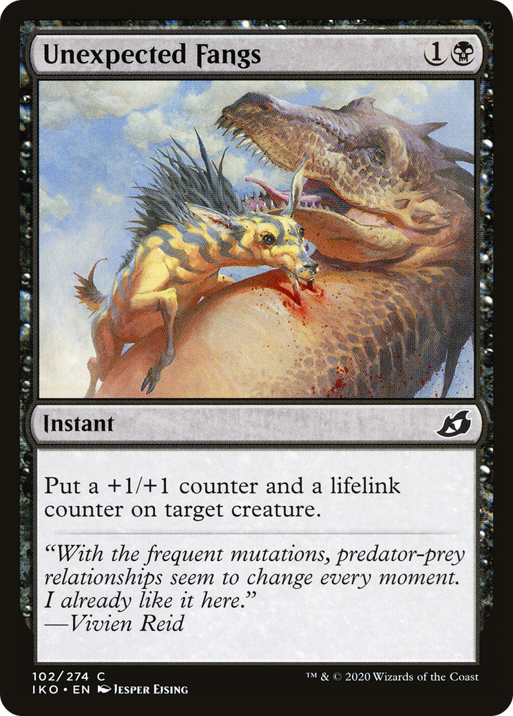 Unexpected Fangs (102) Foil - Ikoria: Lair of Behemoths