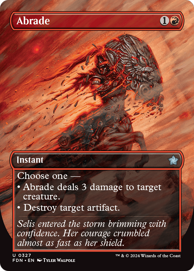 Abrade (Borderless) (327) Foil - Foundations