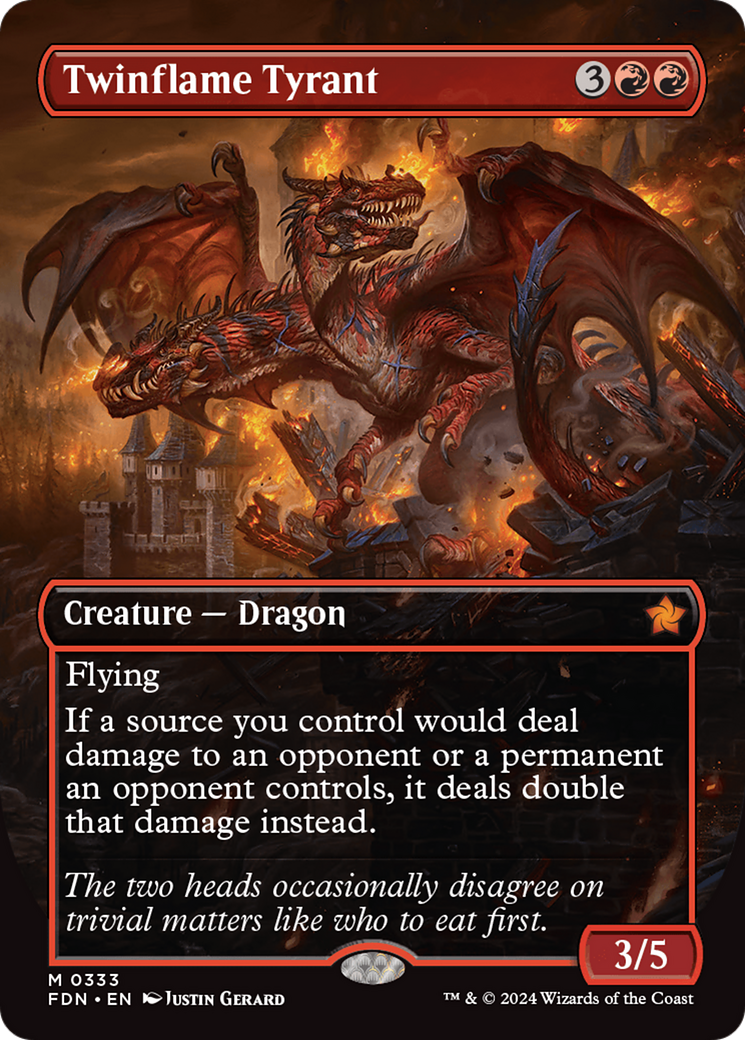 Twinflame Tyrant (Borderless) (333) Foil - Foundations
