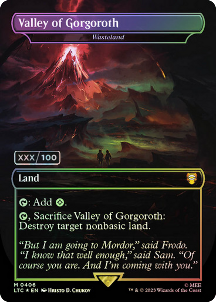 Valley of Gorgoroth – Wasteland (Serial Numbered) (406) Foil - Tales of Middle-earth Commander