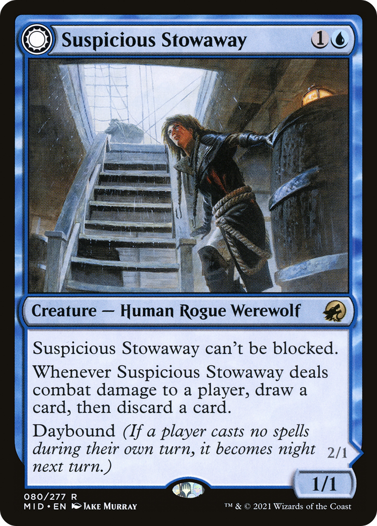 Suspicious Stowaway (080) Foil - Innistrad: Midnight Hunt