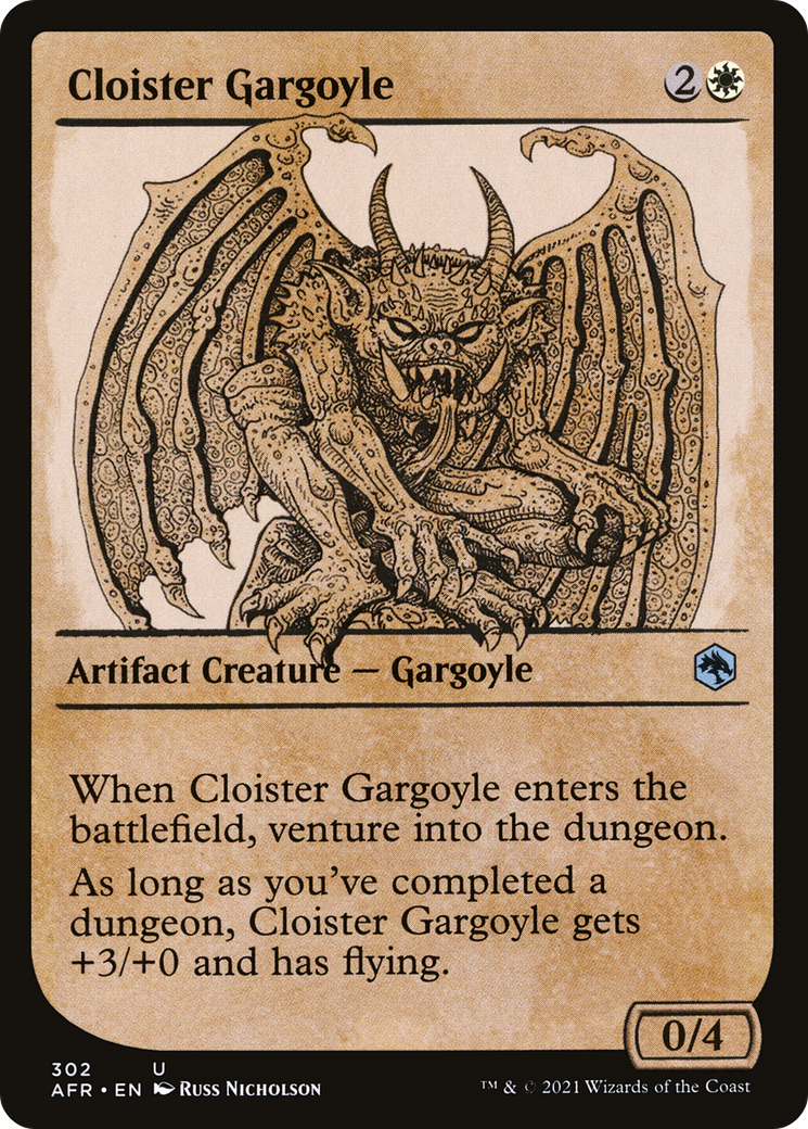 Cloister Gargoyle (Showcase) (302) Foil - Adventures in the Forgotten Realms