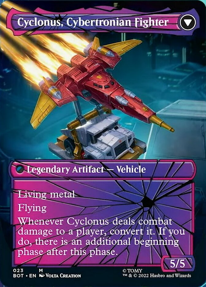 Cyclonus, the Saboteur // Cyclonus, Cybertronian Fighter (Shattered Glass) (023) - Transformers