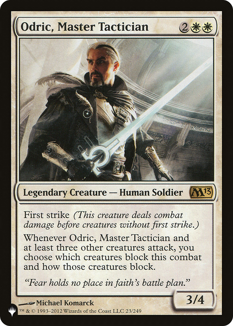 Odric, Master Tactician (M13-23) - The List