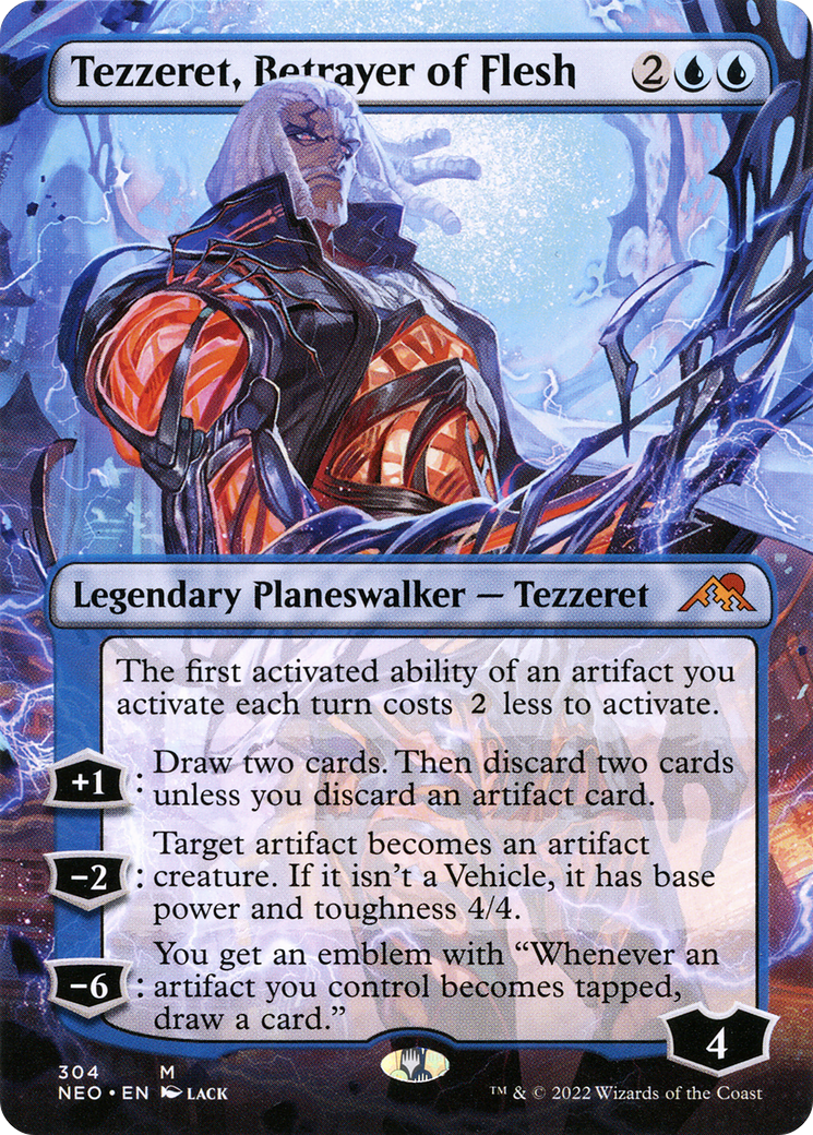 Tezzeret, Betrayer of Flesh (Borderless) (304) Foil - Kamigawa: Neon Dynasty