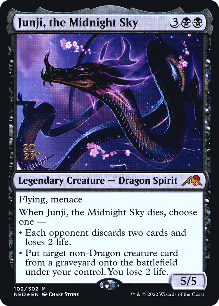 Junji, the Midnight Sky (102s) Foil - Kamigawa: Neon Dynasty Promos