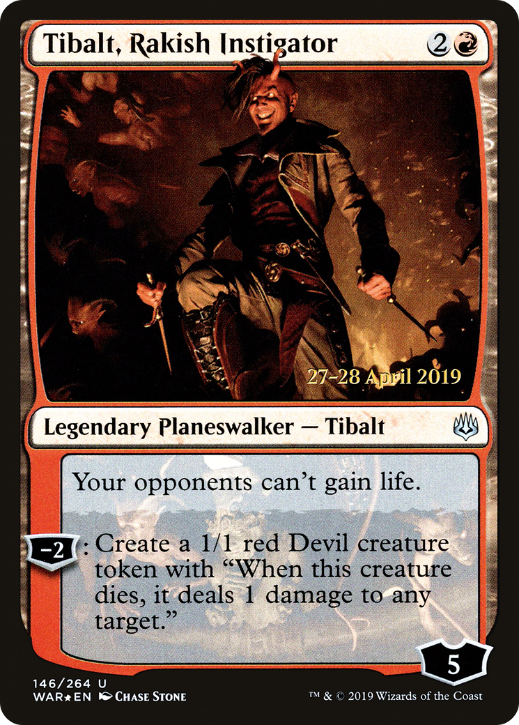 Tibalt, Rakish Instigator (146s) Foil - War of the Spark Promos