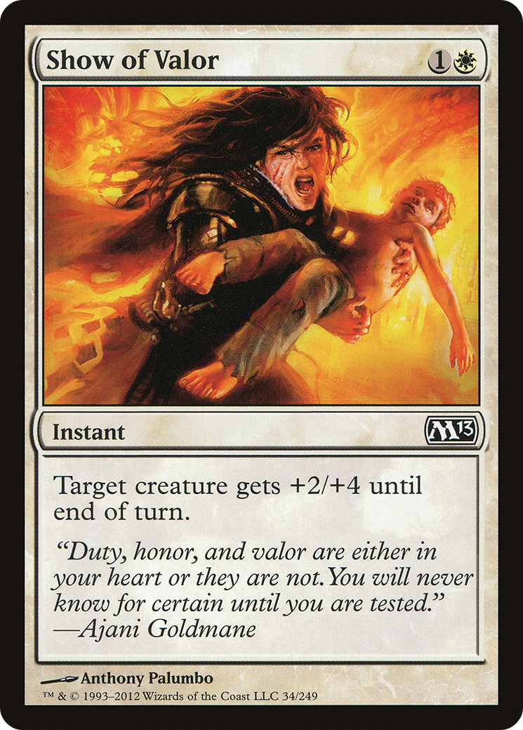 Show of Valor (034) Foil - Magic 2013