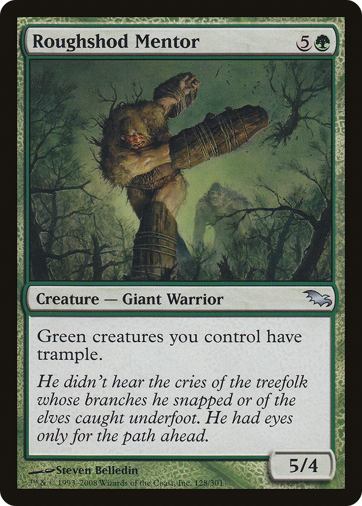 Roughshod Mentor (128) Foil - Shadowmoor