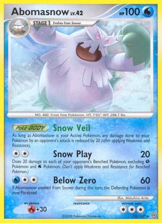 Abomasnow (12) Reverse Holofoil - Stormfront