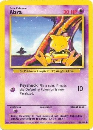 Abra (43) - Base Set