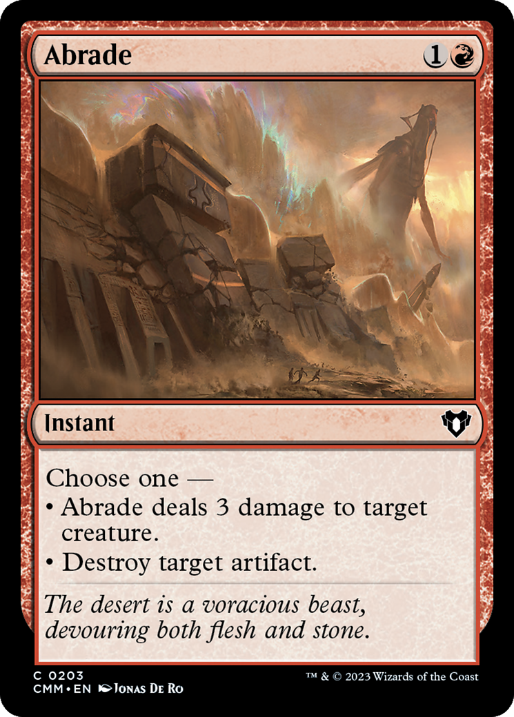 Abrade (203) Foil - Commander Masters