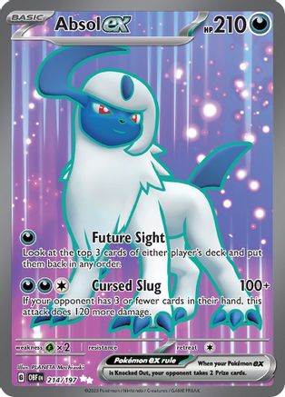 Absol ex (Full Art) (214) Holofoil - Obsidian Flames