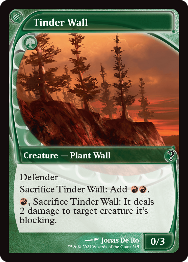 Tinder Wall (Future Sight) (215) Foil - Mystery Booster 2