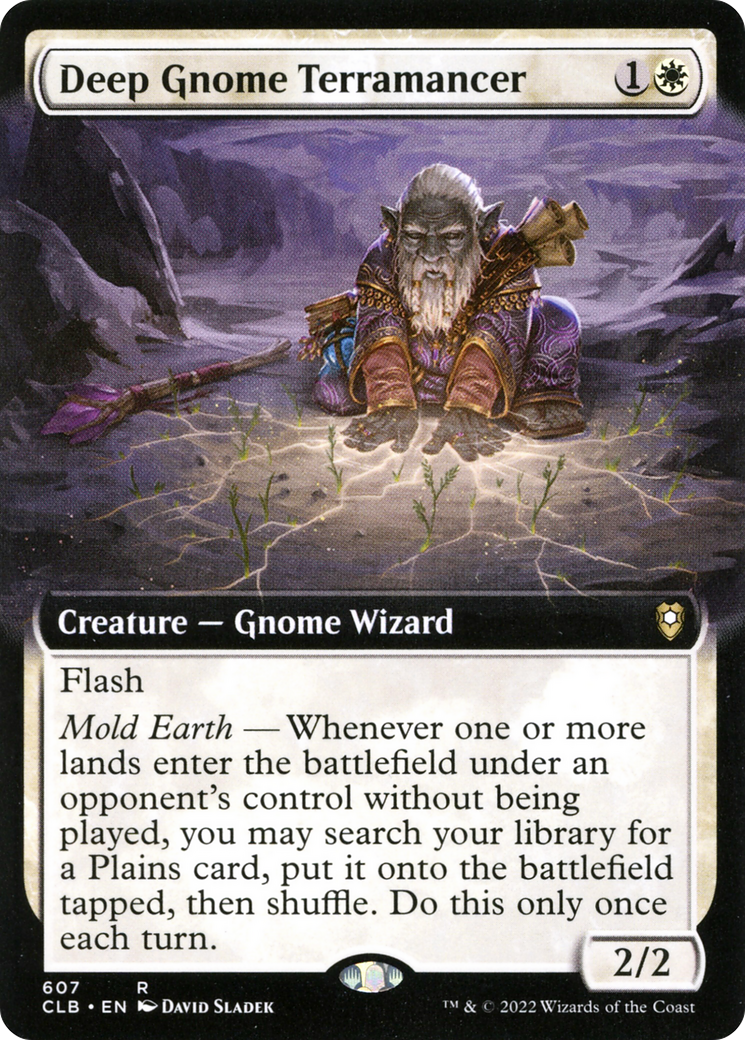 Deep Gnome Terramancer (Extended Art) (607) - Commander Legends: Battle for Baldur's Gate