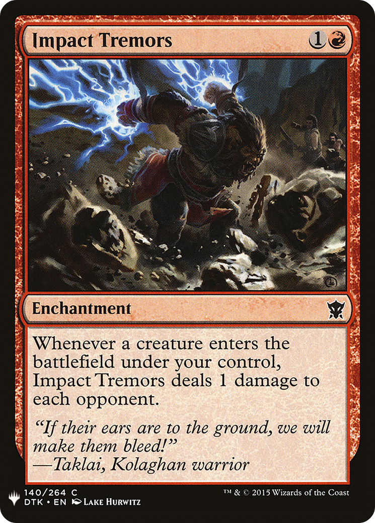 Impact Tremors (DTK-140) - The List