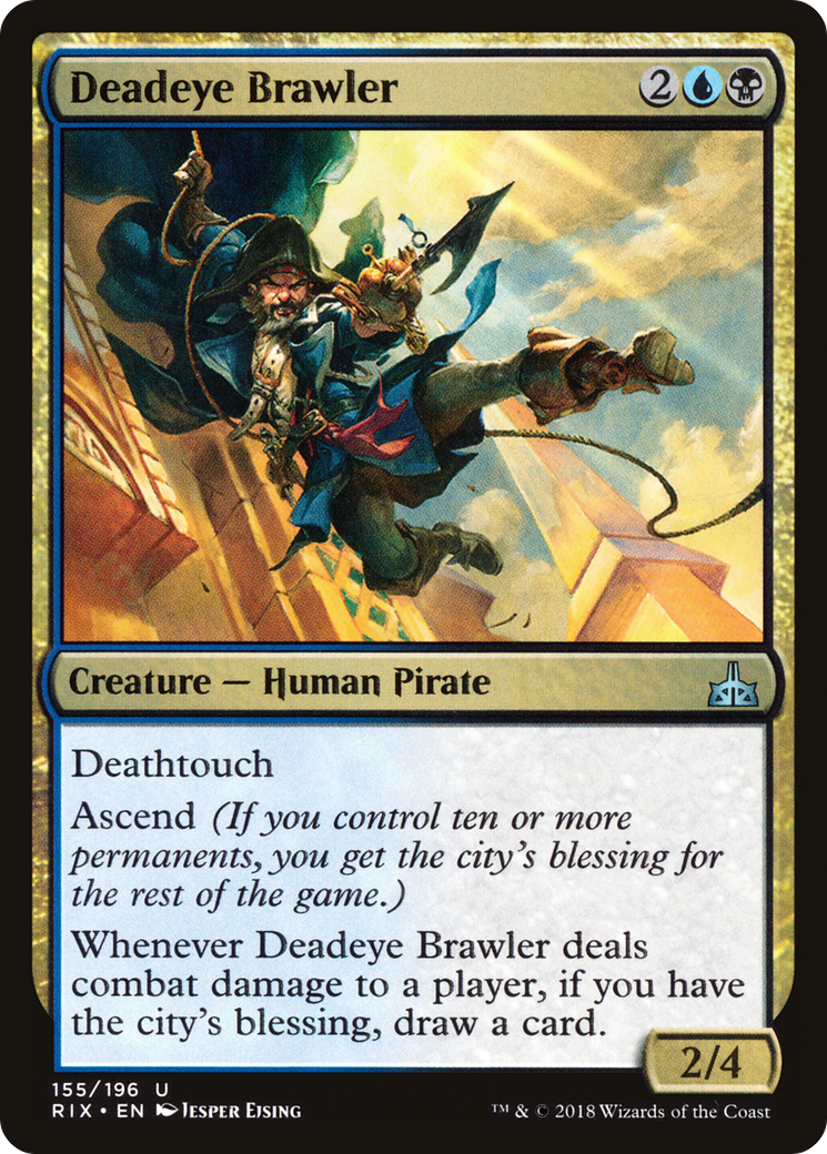 Deadeye Brawler (155) Foil - Rivals of Ixalan