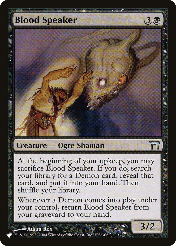 Blood Speaker (CHK-103) - The List