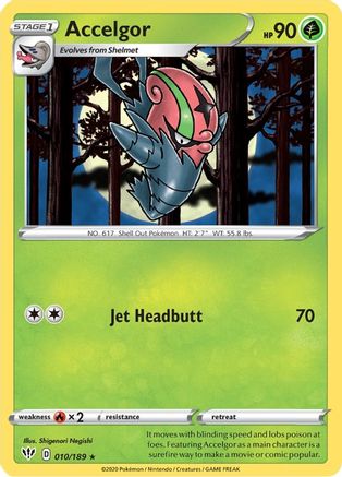 Accelgor (10) Reverse Holofoil - Darkness Ablaze