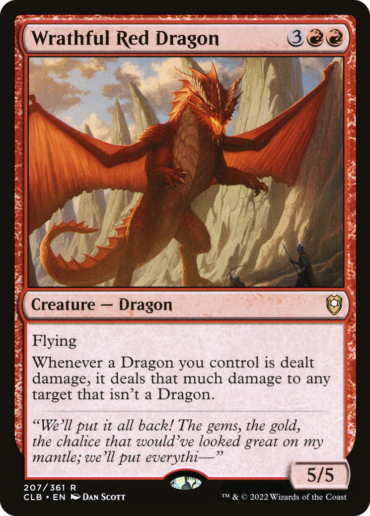 Wrathful Red Dragon (207) Foil - Commander Legends: Battle for Baldur's Gate