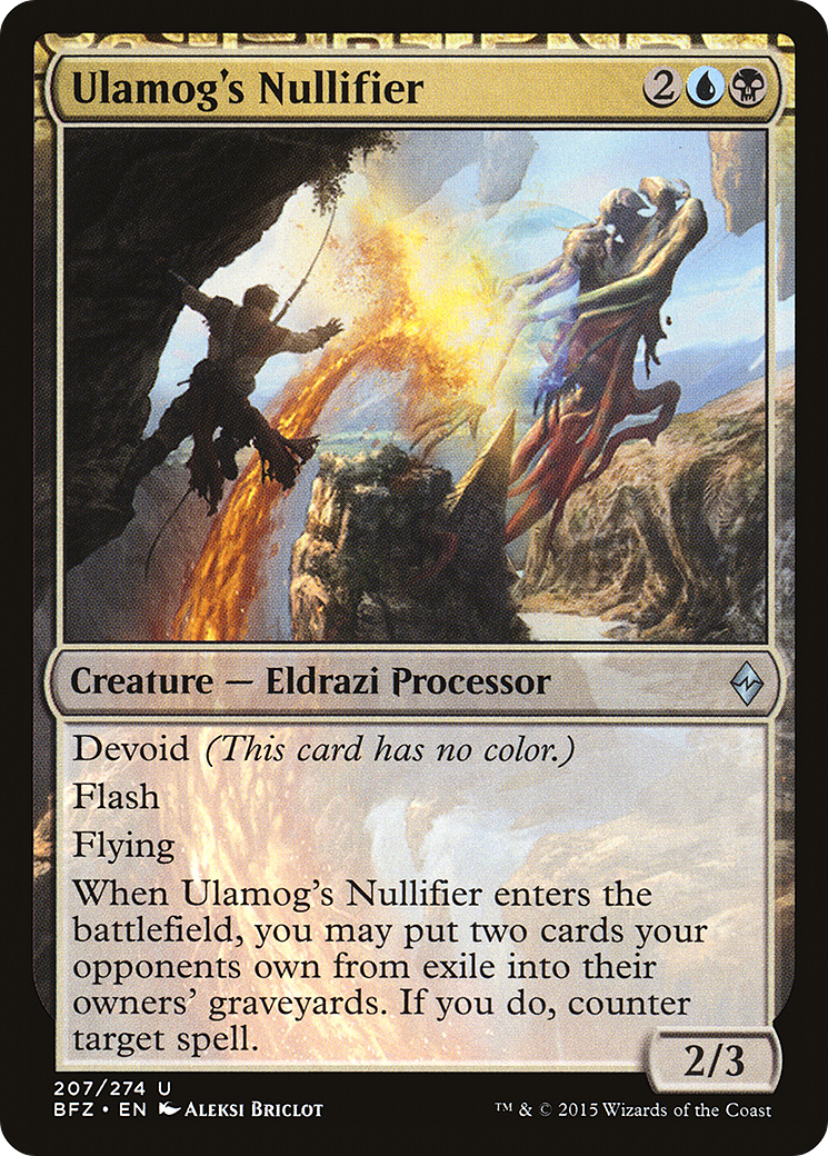 Ulamog's Nullifier (207) Foil - Battle for Zendikar