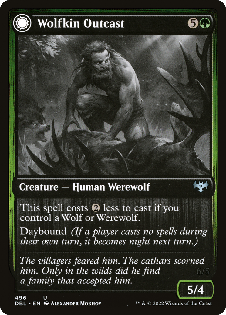 Wolfkin Outcast (496) Foil - Innistrad: Double Feature