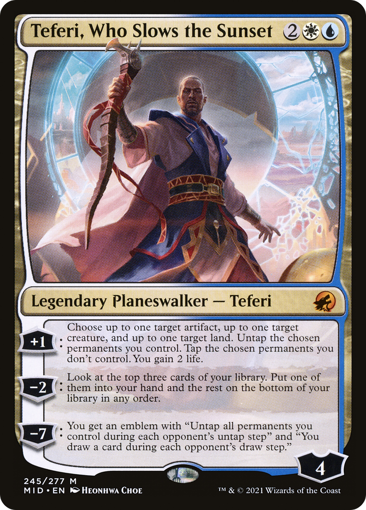 Teferi, Who Slows the Sunset (245) Foil - Innistrad: Midnight Hunt