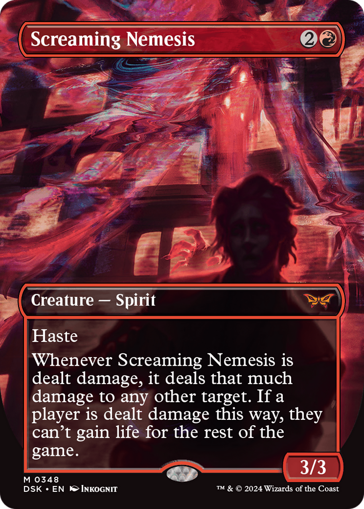 Screaming Nemesis (Borderless) (348) Foil - Duskmourn: House of Horror