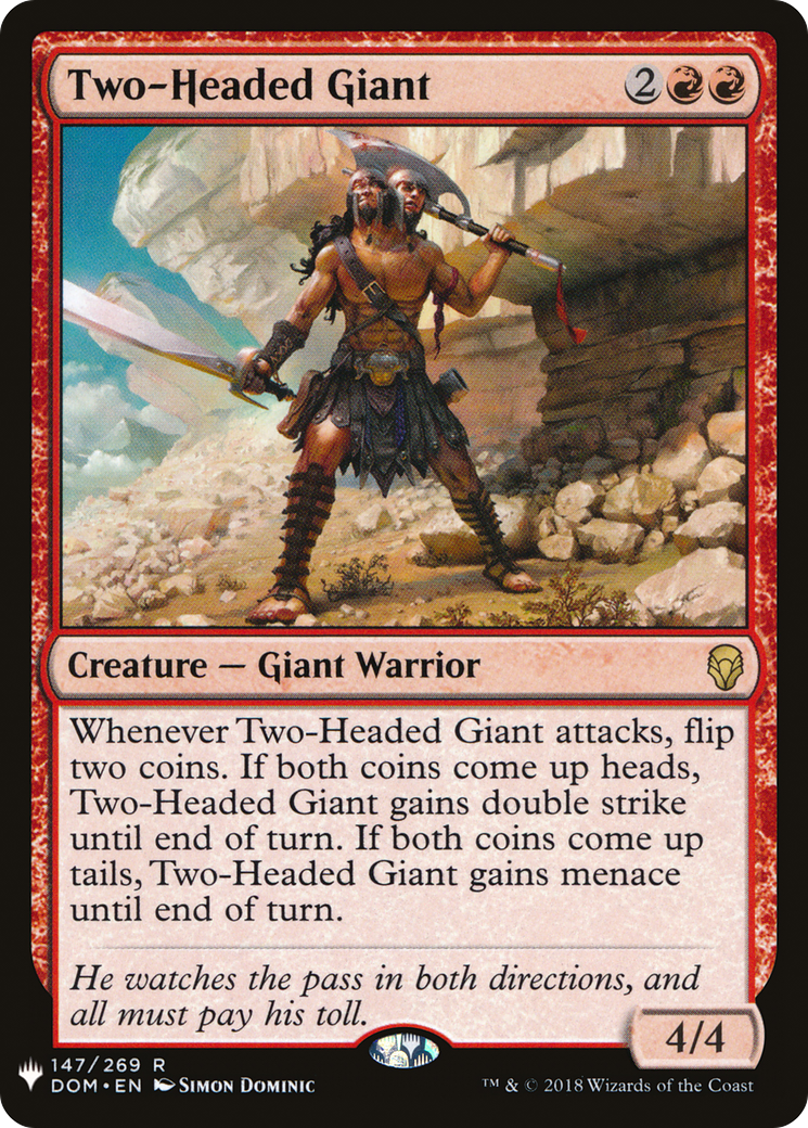 Two-Headed Giant (DOM-147) - The List
