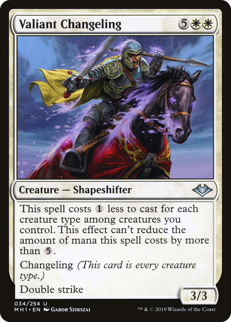 Valiant Changeling (034) Foil - Modern Horizons