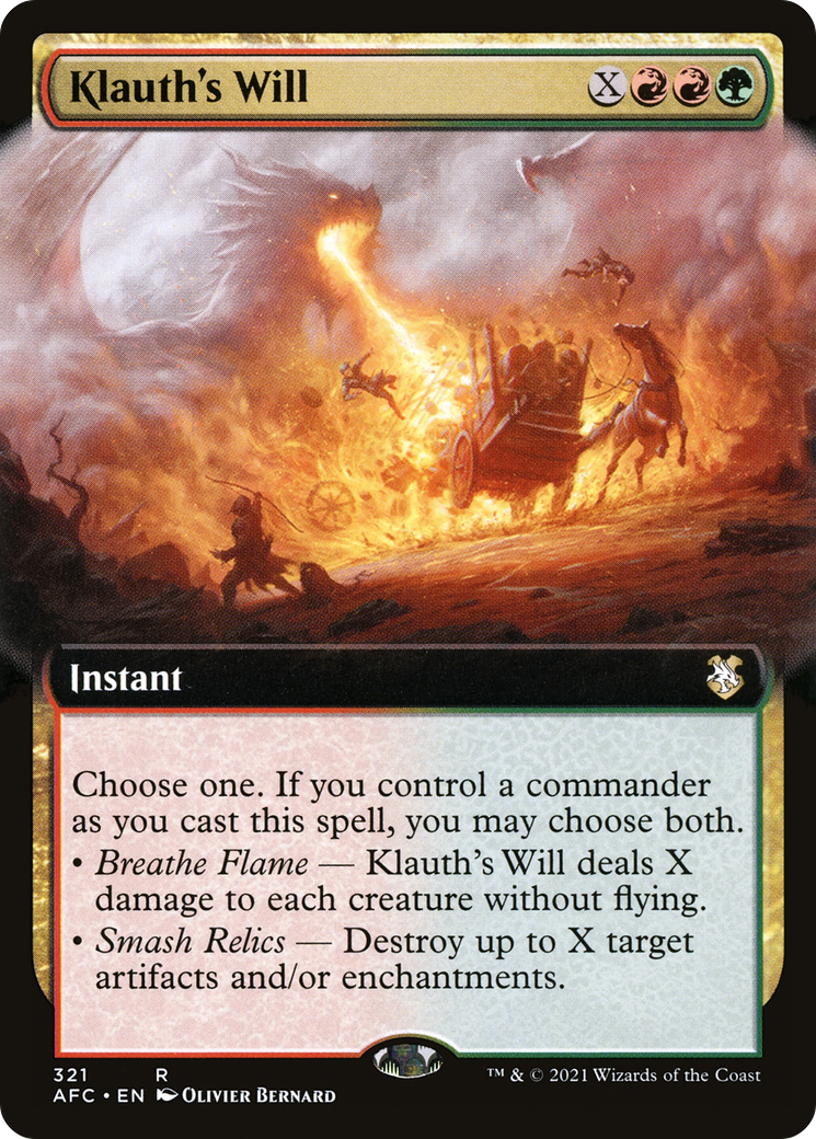 Klauth's Will (Extended Art) (321) - Forgotten Realms Commander
