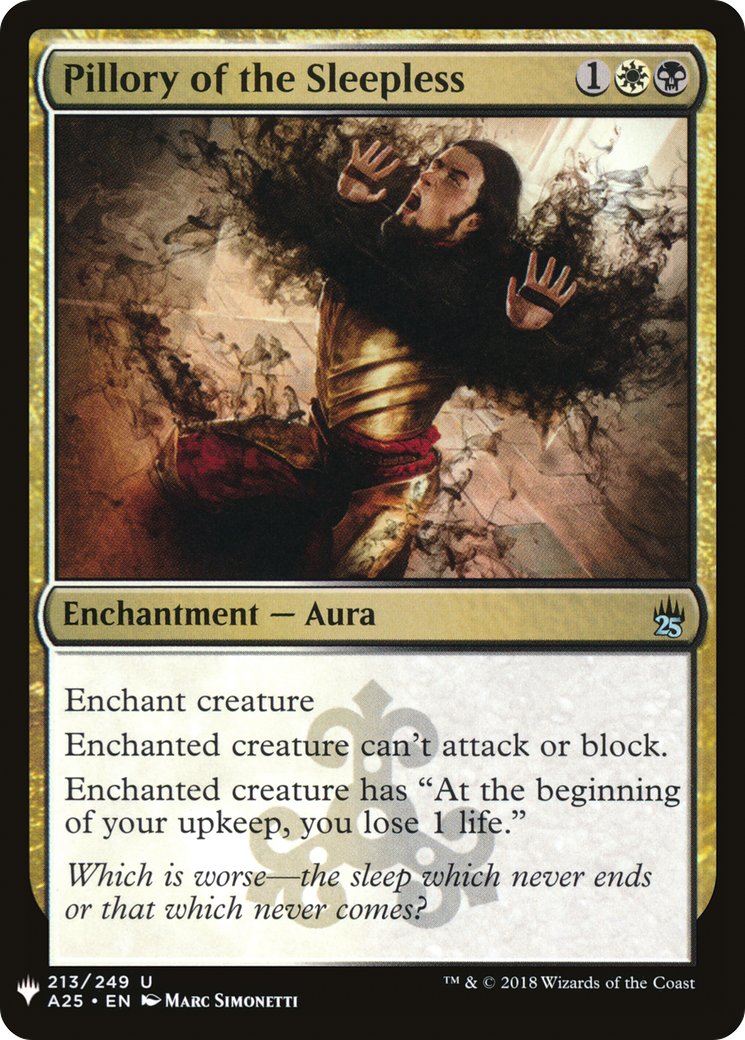 Pillory of the Sleepless (A25-213) - The List