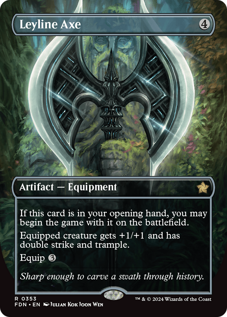 Leyline Axe (Borderless) (353) Foil - Foundations