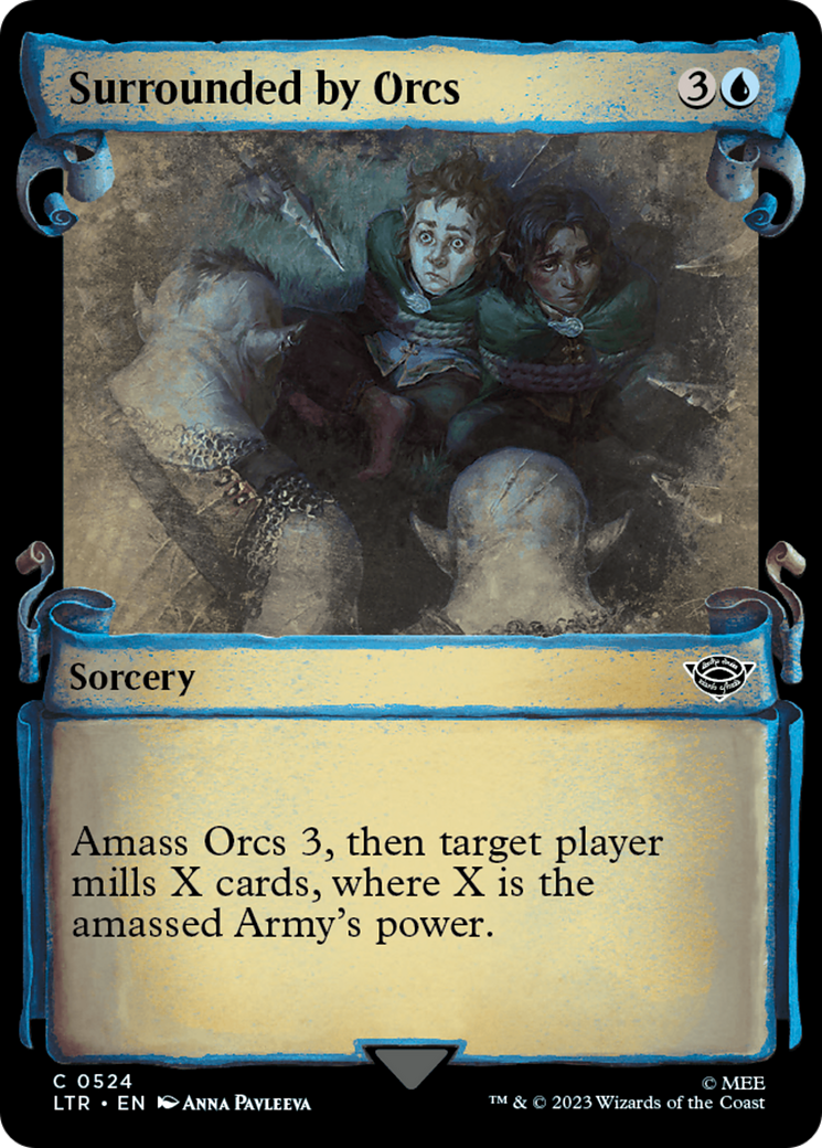 Surrounded by Orcs (Showcase Scrolls) (Showcase) (524) Foil - The Lord of the Rings: Tales of Middle-earth