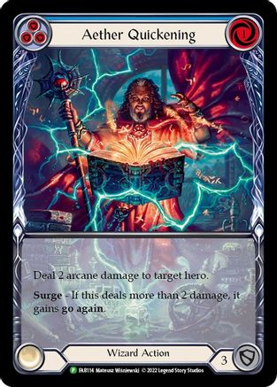 Aether Quickening (Blue) (Extended Art) (FAB114) Rainbow Foil - Flesh and Blood: Promo Cards