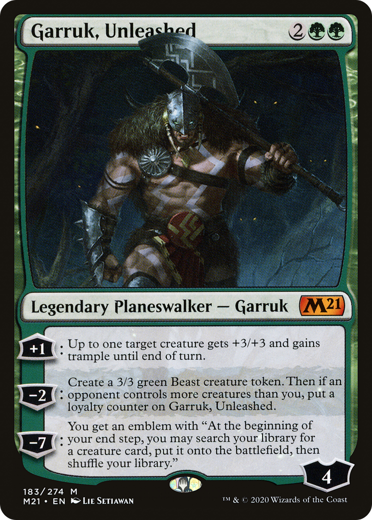 Garruk, Unleashed (183) Foil - Core Set 2021