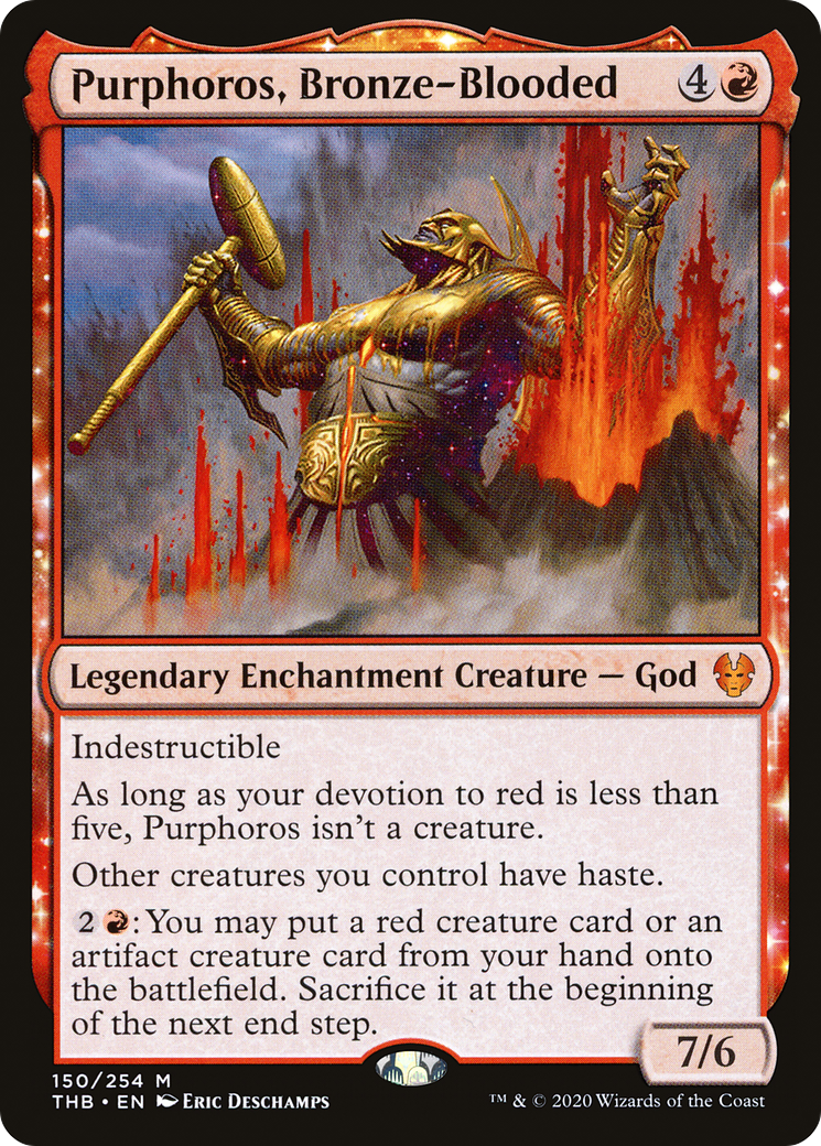 Purphoros, Bronze-Blooded (150) Foil - Theros Beyond Death