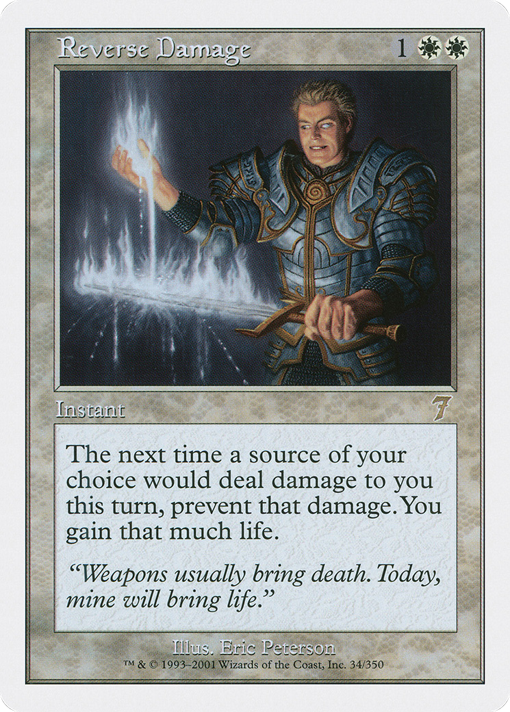 Reverse Damage (034) Foil - Seventh Edition