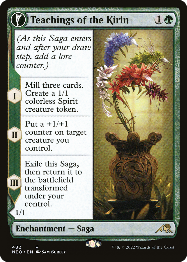 Teachings of the Kirin (Extended Art) (482) Foil - Kamigawa: Neon Dynasty