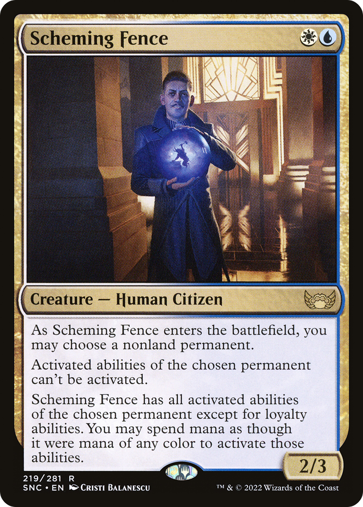 Scheming Fence (219) Foil - Streets of New Capenna